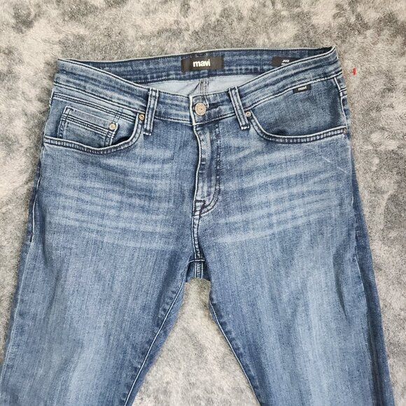 Mavi Men's Slim Straight Jeans - Light Blue - Picture 2 of 12